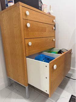 Big IKEA Jumbo Dresser 4 Deep Sturdy Drawers Cajonera