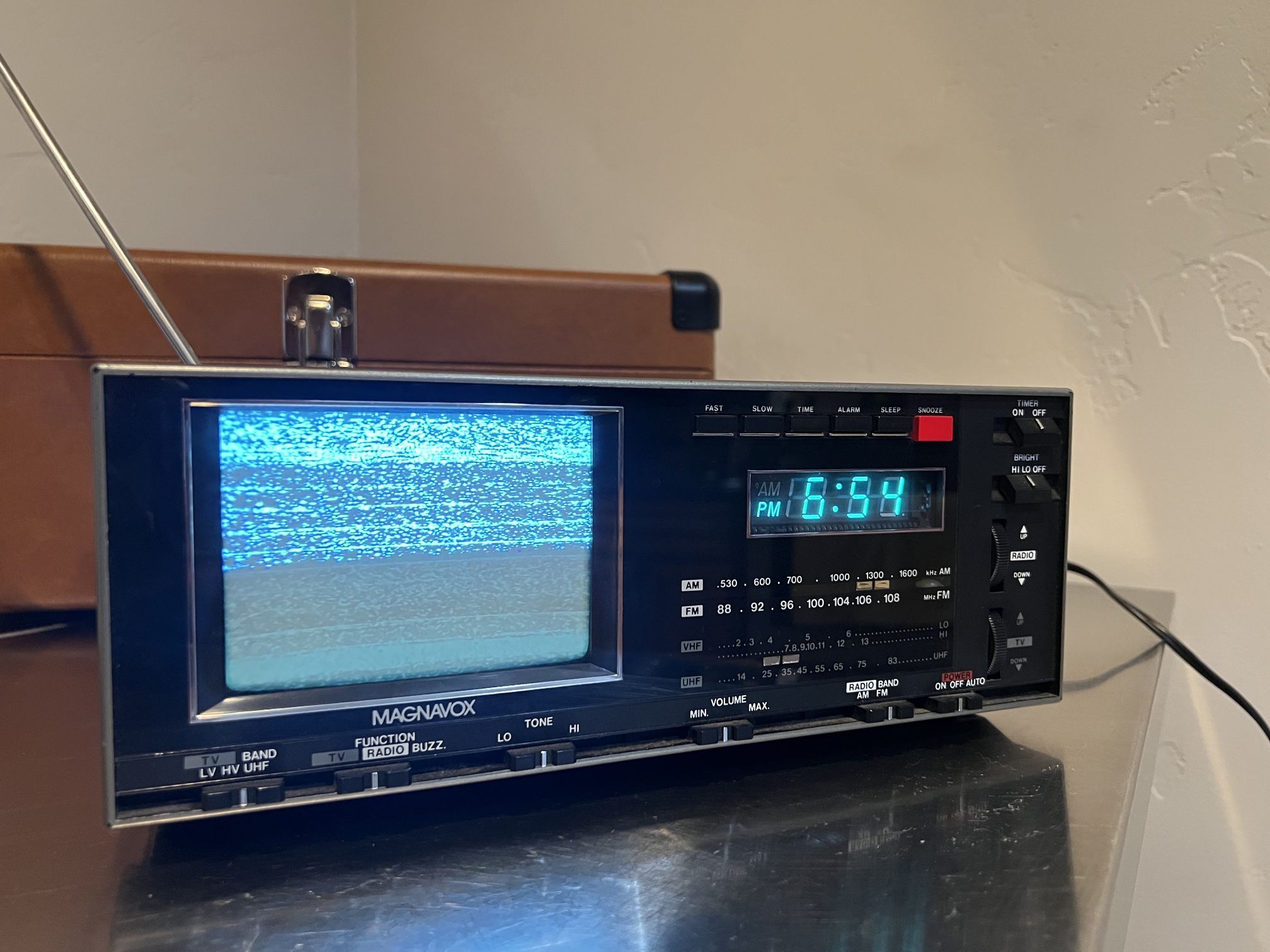 VINTAGE Magnavox TV, Clock, Radio