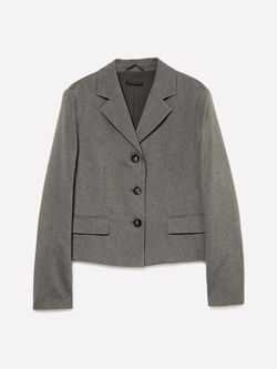 Size 42 Women’s Sisley SHORT BLAZER WITH MARL EFFECT gray