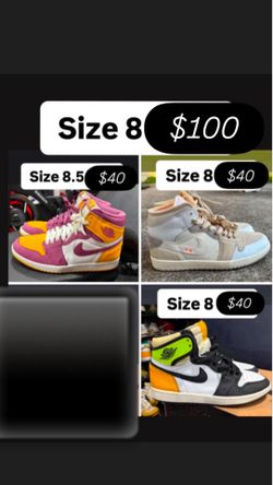 Jordan’s size 8.5 & 8 all for $100