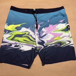 Hurley Phantom Beach Board shorts Multi Color size 38 Rare!
