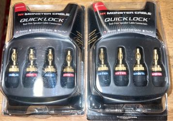 Monster Cable QuickLock Speaker Cable Connectors – 2 Packs