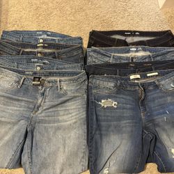 Bundle Of 9 Pair Of Jeans Sizes 14-16