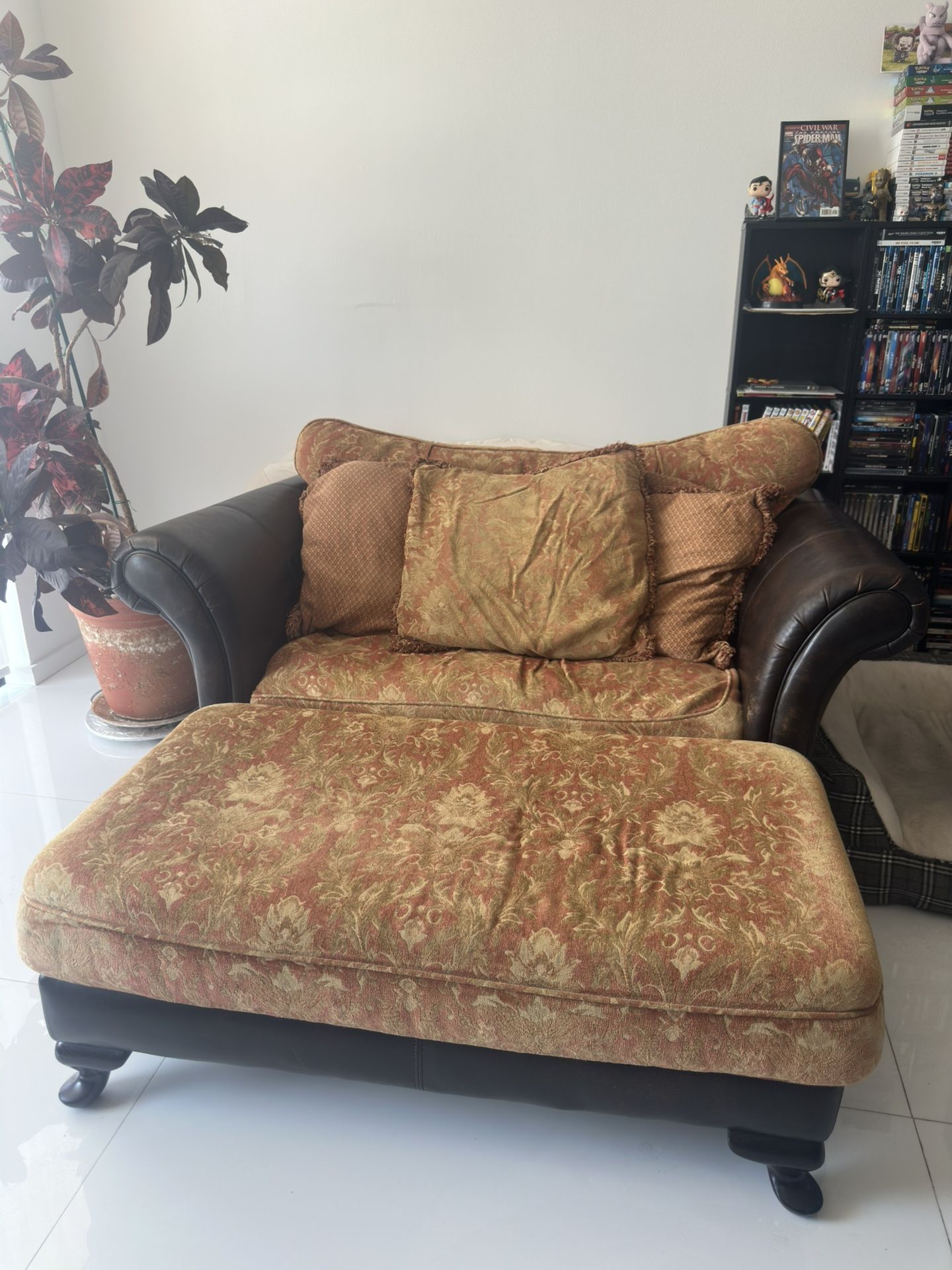 Bernhardt Oversized Chair and Ottoman