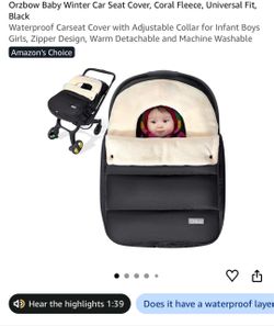 New Baby winter car seat cover $10