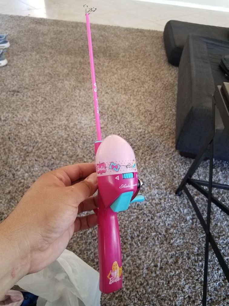 Barbie fishing rod mini $4