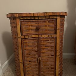 Woven Brown End Table