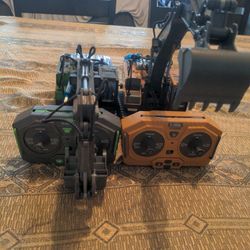2 Remote Control Excavator Toy Used.