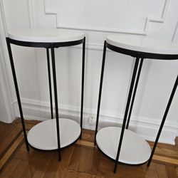 Tall Oval Side Tables