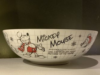 Disney Sketchbook Mickey Christmas Bowl