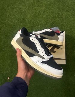 Travis Scott Jordan 1 Low Olive Size 4, 4.5, 8, 8.5, 9.5, 10.5, 11 & 13