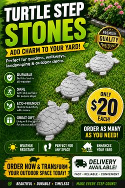 Turtle Shape Garden Step Stones