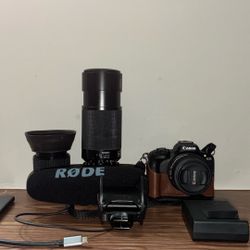 Canon R50 With Mic And Telephoto Lense