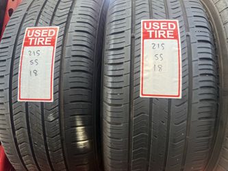 2 used tires 215/55r18 kumho  🤑free installation and balance ‼️👌