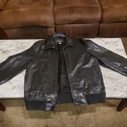 Banana Republic Genuine Leather Jacket, Black. 