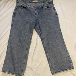 Hollister blue low-rise baggy jeans 