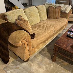 Well Made Sofa and Arm Chair With Ottoman 
