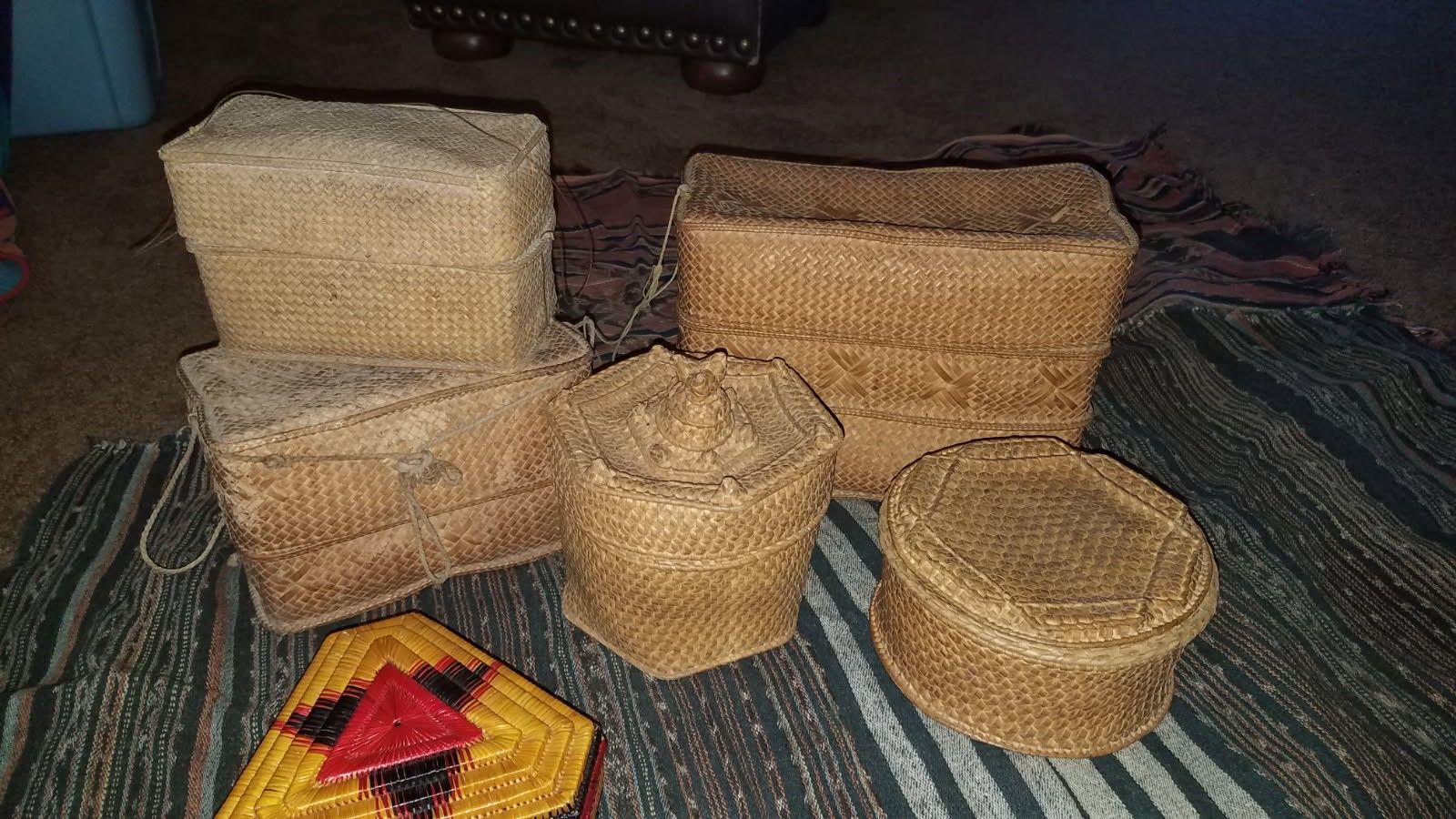 Assorted Indonesian Baskets. OBO Rectangular Available