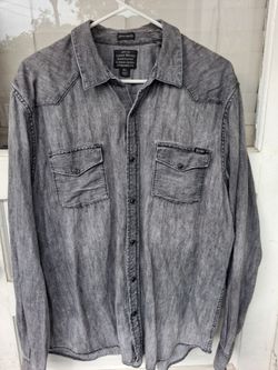 Lucky Brand Men's Western Denim Shirt XL