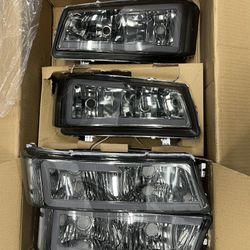 03-06 Chevrolet Silverado Smoked Headlights 