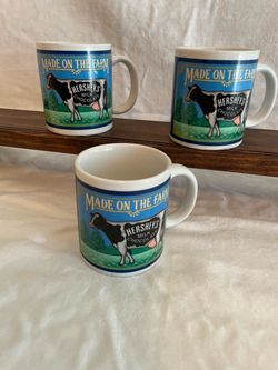 Vintage Hershey’s “Made On The Farm” mugs set of 3