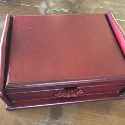RED VINTAGE JEWELRY BOX