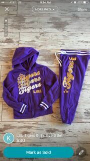 Lsu outfit size 6