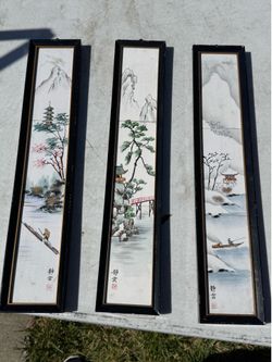 VINTAGE FRAMED JAPANESE TILES