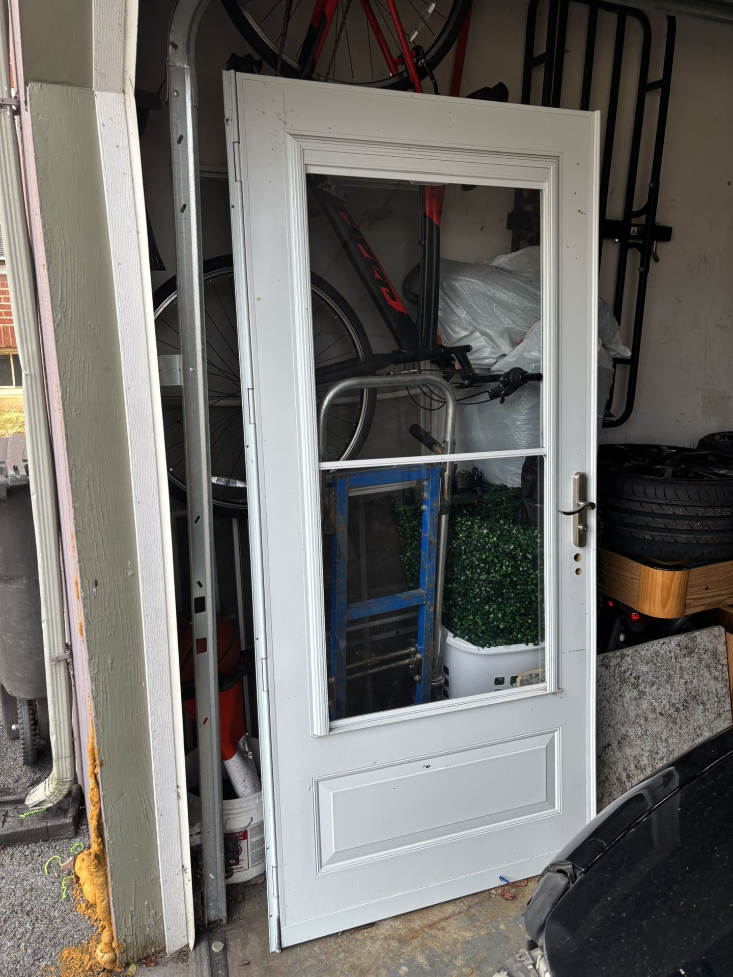 White screen door