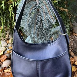 Vintage  Coach Ergo Pocket Zip 9033 Navy Blue
