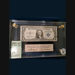 GRADE A $1 Dollar silver certificate from the SS Andrea Doria shipwreck artifact