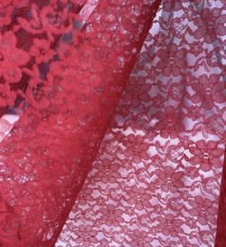 5 Yards Red RASCHEL LACE 
