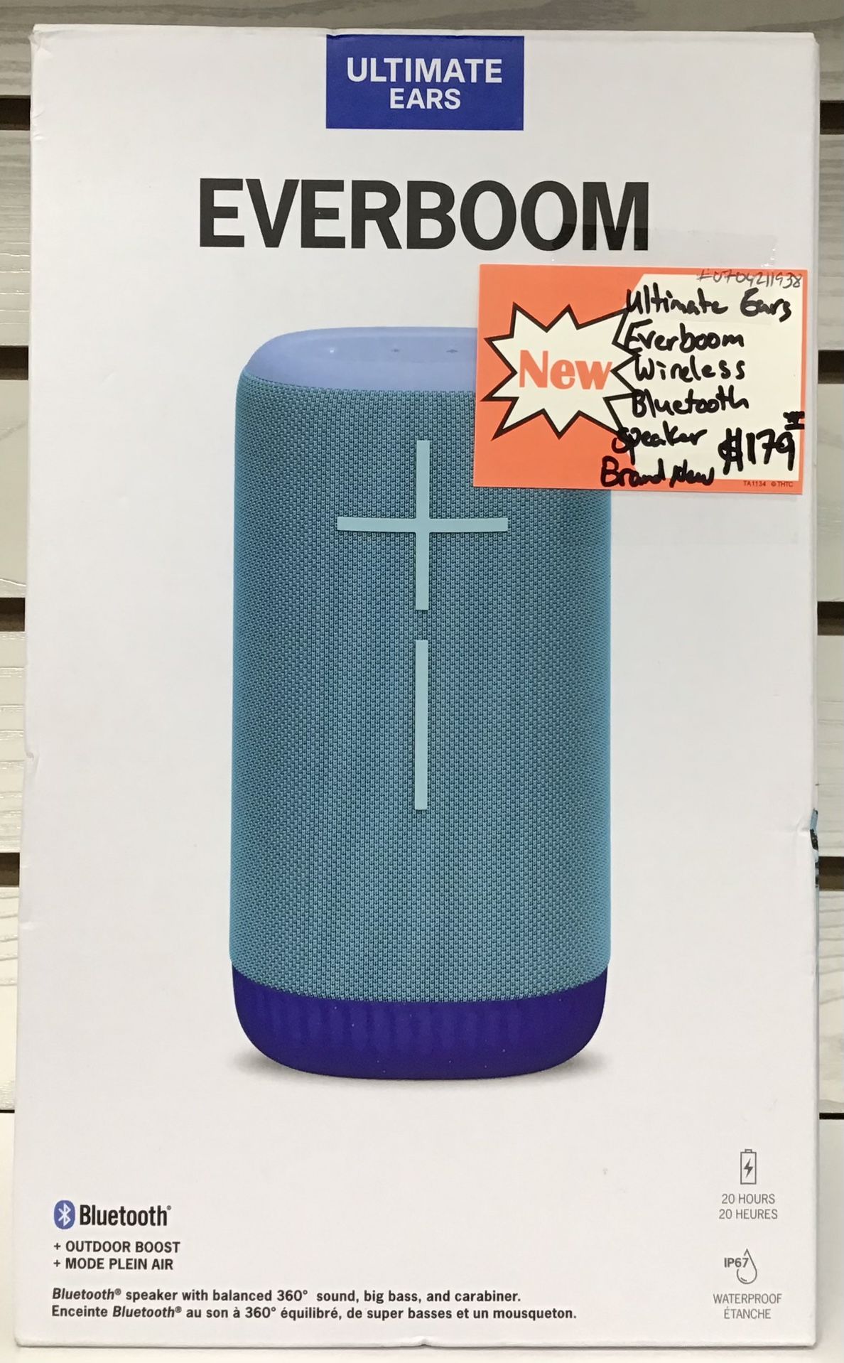 Ultimate Ears EverBoom Wireless Bluetooth Speaker Brand New
