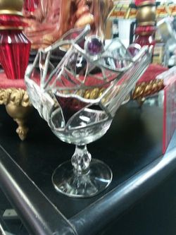 Stain glass candle holder.