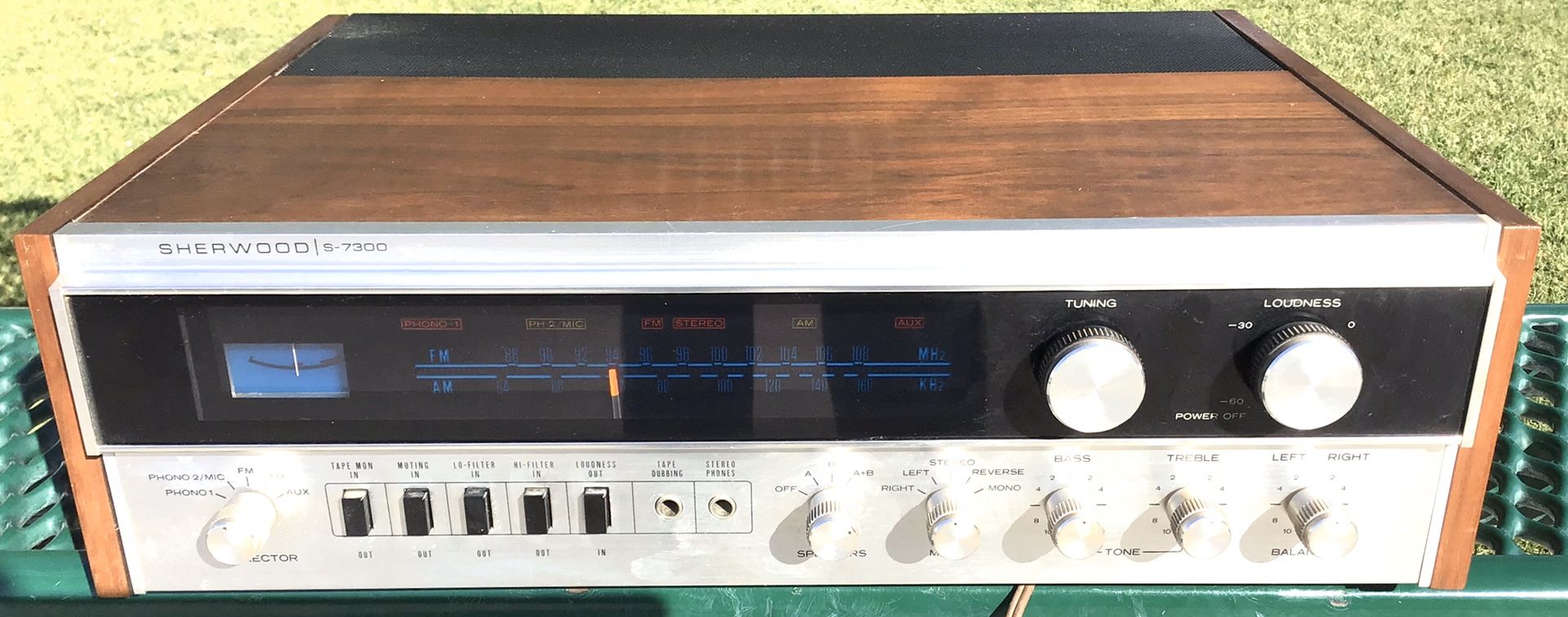 Vintage 70s Sherwood S-7300 42 watt home stereo receiver.