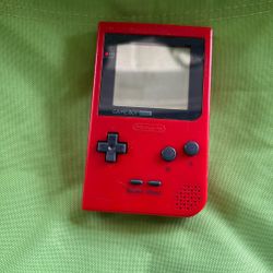 Nintendo Game Boy Pocket Handheld Console System Red - WORKS
