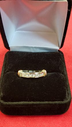14 KT YG RING 7-10 PT DIA