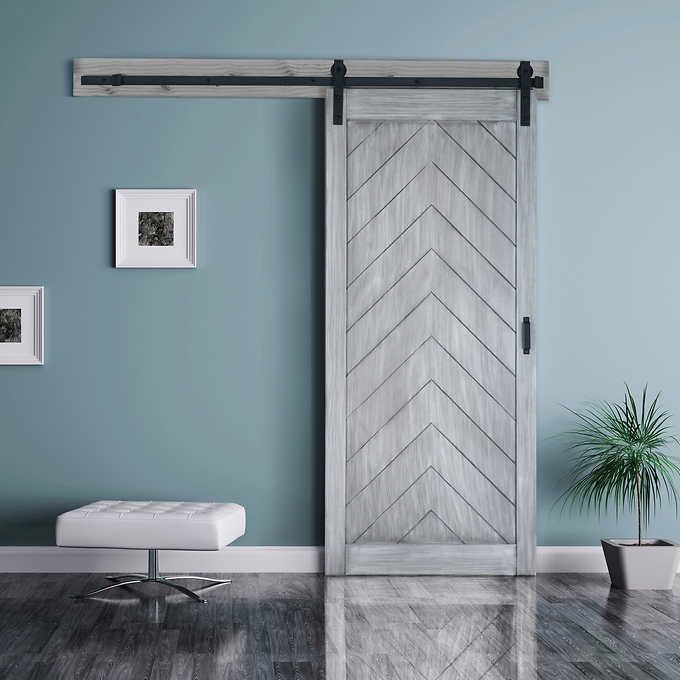 50% OFF // BRAND NEW IN BOX // COSTCO Renin Herringbone Barn Door with Hardware Kit
