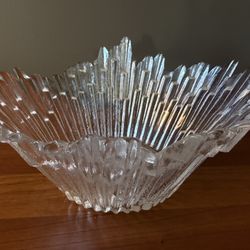 Icicle Bowl - Snapphane Glasbruk - Scandinavian - MCM - Vintage