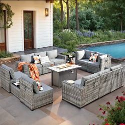 Brand New Patio Outdoor Furniture Set With Fire Pit 