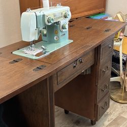 Sewing Machine In Cabinet 
