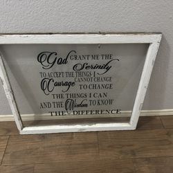 Rustic window verse wall decor