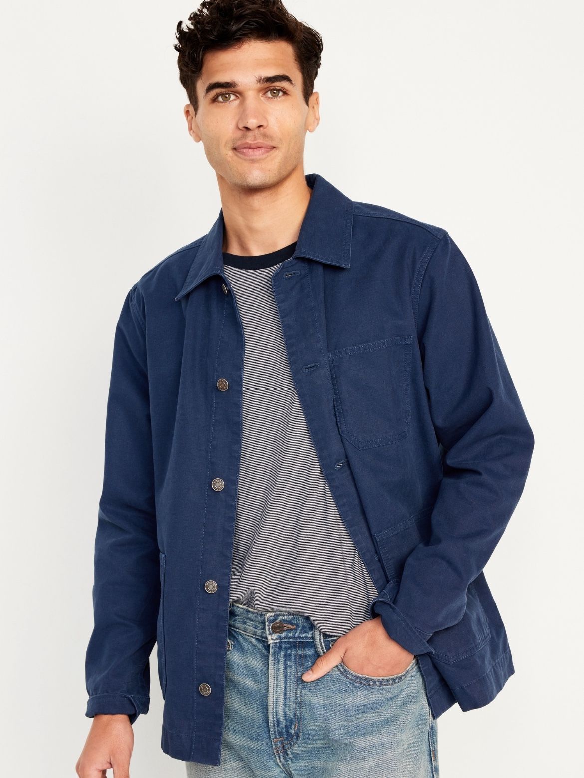 Men’s Old Navy Blue Canvas Chore Jacket Size Small