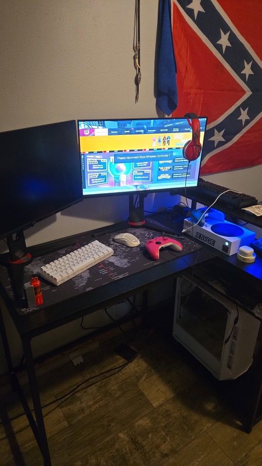 Gaming Pc With Monitor And Keyboards And Mouse