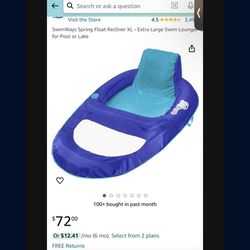 Brand New Swim Ways Spring Float Lounger