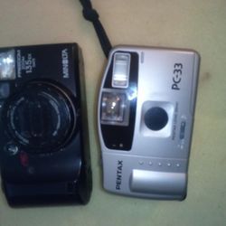 Minolta And Pentax 35 Mm Cameras Good Condition