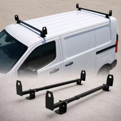 New In Box Set Of 2 Universal Roof Mount Cross Bar Ladder Rack 300 Lbs Loading Capacity With Hardwares 