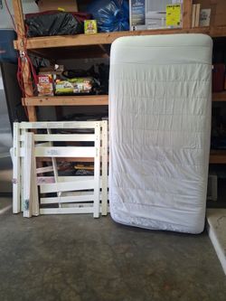 Twin  bed with mattress