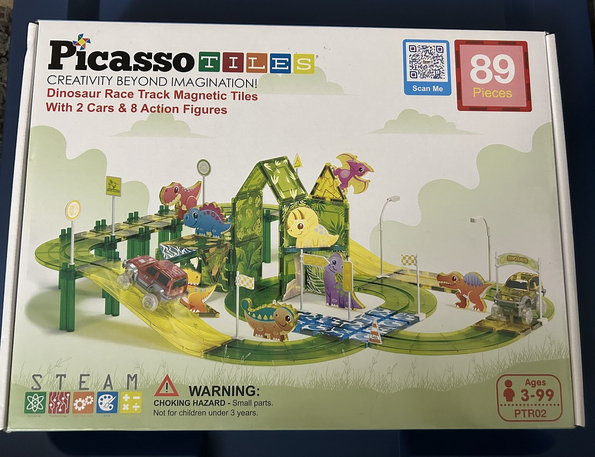 Picasso Tiles Dinosaur Race Track! New