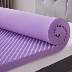 "2"" Egg Crate Memory Foam Mattress Topper Twin Size-Soft Pad for Back Pain Relief"